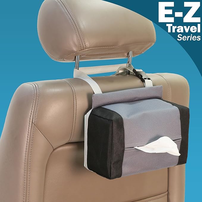 FH Group E-Z Travel Napkin Tissue Dispenser Holder Fits Most Cars, SUVs, Trucks, and Vans Blue