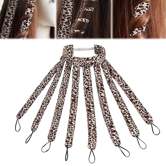 Satin Heatless Curling Rod Headband for Long Hair, Overnight No Heat Hair Curler with Adjustable Strap for Women & Girls