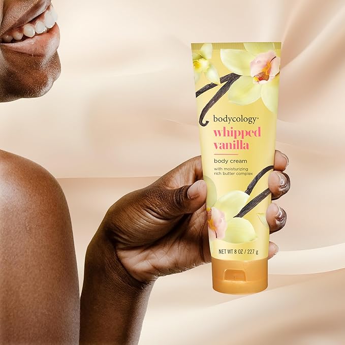 Bodycology Shea Butter Body Cream, Whipped Vanilla, 8 oz (Pack of 2)