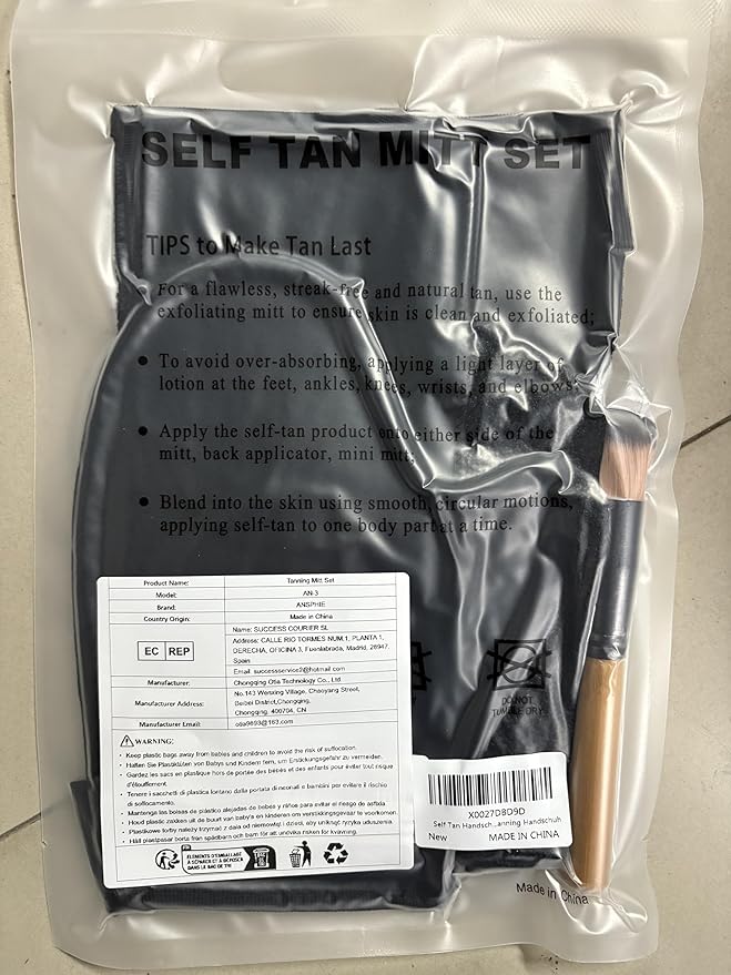 5 Pack Self Tanning Mitt Applicator Kit, Self Tan Glove, Face Tan Mitt, Back Lotion Applicator, Exfoliating Glove, Tanning Brush for Tanner Fake Bake