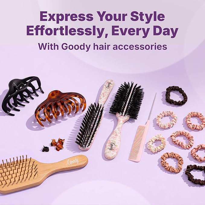 Goody SlideProof Large Hair Clips, Stylish, Secure Grip Octopus Claw Clips for Thick Hair, Styling Accessories for All Occasions & Longer Lengths, Gifts for Women & Girls, Black & Tortoiseshell, 2 Ct