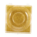 6pcs Glitter Square Eyelash Packaging Boxes Transparent Lash Storage Cases with Shiny Bottom Cards Lightweight Holders for Easy Eyelash Organization and Display