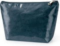 WLLWOO PVC Waterproof Makeup Bag Kraft Paper Cosmetic Bag Travel Toiletry Zipper Pouch Organizer for Women Purse
