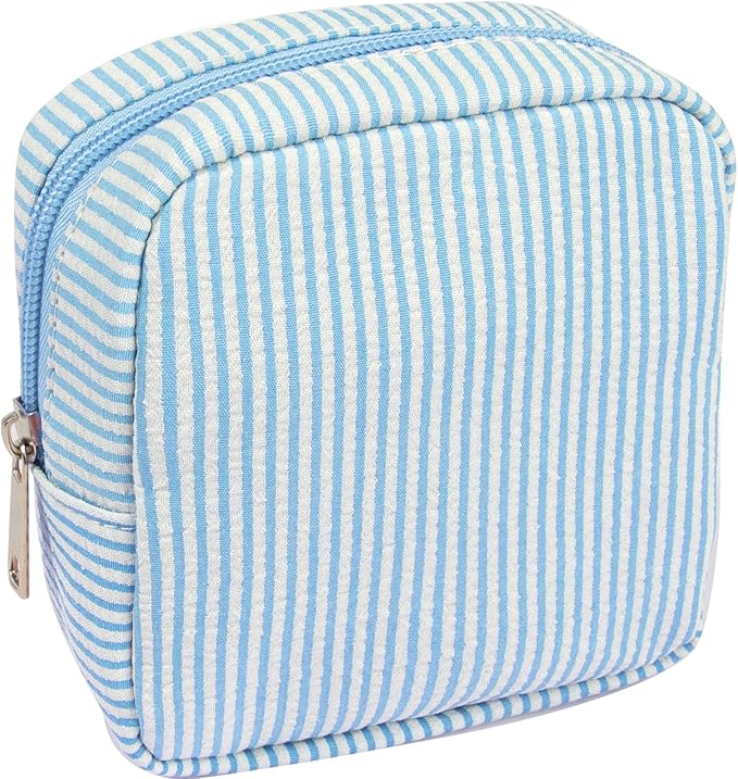Small Makeup Bag, Mini Makeup Pouches for Purse Cute Cosmetics Bag Pouch with Slip-in Pockets Small Travel Toiletry Bag Makeup Storage Bag Lipstick Organizer Purse Essentials