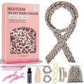 Heatless Curls Overnight Headband, 70'' No Heat Hair Curlers for Medium Long Hair, Leopard Print