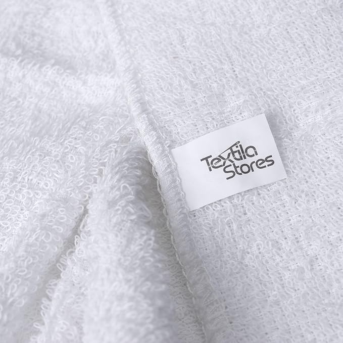 Terry Washcloths – 12x12 Inches – Pack of 10 – Grey & White – Highly Absorbent, Soft Feel and Multipurpose Cotton Wash Cloths for Everyday Use