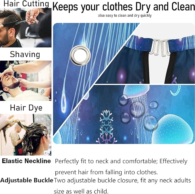 visesunny Professional Barber Cape Polyester Hair Cutting Salon Cape Apron Anti-Static Beard Bib