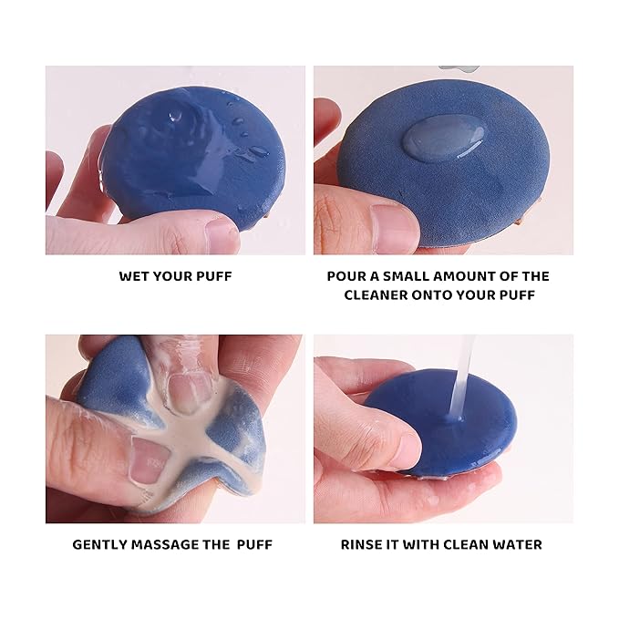 Clean-n-Fresh Makeup Brush Cleaner Set For Brushes, Sponge and Puff 6.8 Fl Oz, 2-Pack Deep Cleaning Washing Cleanser Shampoo With a Cleaning Mat, Gentle Wash