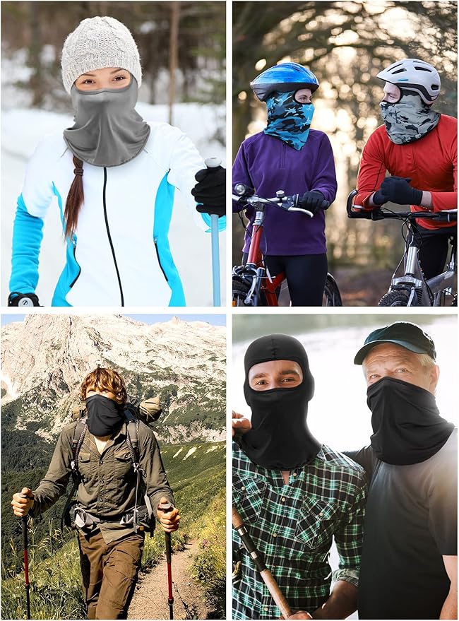 SATINIOR 9 Pack Ski Mask for Men Balaclava Full Face Shiesty Mask Breathable Summer Windproof Hood for Motorcycle Snowboard