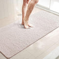 LuxStep Shower Mat Bathtub Mat,47x16 inch, Non-Slip Bath Mat with Drain, Quick Drying PVC Loofah Bathmat for Tub,Shower,Bathroom (Phthalate Free,White)