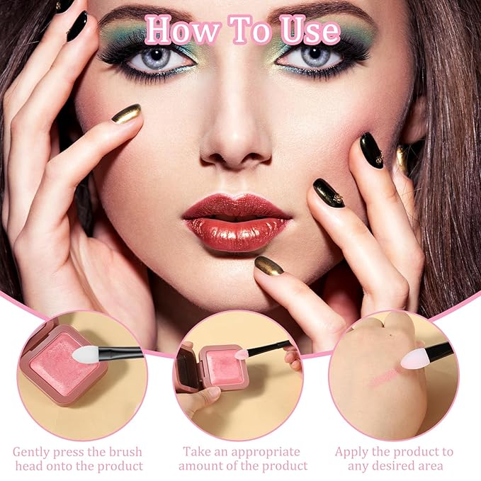 6 Pcs Silicone Eyeshadow Brush, Makeup Applicator Lip Mask Makeup Brushes Silica gel Makeup Eyebrow Lipstick Brushes Lip Mask Makeup Brushes for Liquid Eye Shadow Applying Cream
