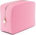 Embla Large Makeup Bag and Waterproof Nylon Travel Toiletry Bag, Large Capacity Cosmetic Zipper Pouch, Light Pink