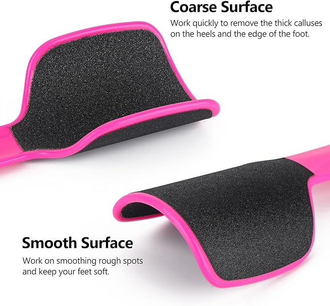 2 Pcs Curved Foot File Callus Remover for Feet, U Shaped Foot Scrubber Dual Sided Heel File Scraper Dead Skin Remover