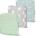 Period Bag Pouch, Canvas Sanitary Napkin Storage Bag for Girls Womens, Portable Sanitary Napkin Period Pad Pouch for Purse, Small Make Up Bags(Green)