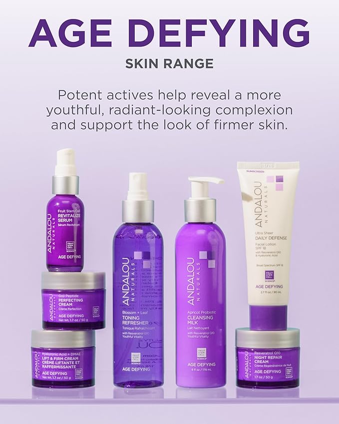 Andalou Naturals Hyaluronic DMAE Lift & Firm Skin Cream | Anti Aging Face Moisturizer with Hyaluronic Acid | Helps Reduce Fine Lines & Wrinkles | 1.7 oz