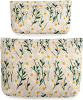2 Pcs Makeup Bags, Large Cosmetic Bag Travel Toiletry Bag Organizer for Women, Embroidery Craft, Floral Makeup Bag Small Cosmetic Pouch Purse with Zipper Gifts for Girls Teen