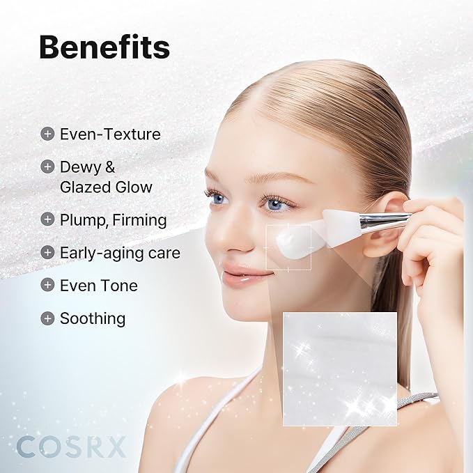 COSRX PDRN Exosome Glaze Wrapping Mask for Face with Salmon DNA PDRN, Easy Peel-Off Overnight Mask for Glass Skin, 1.69 fl. Oz, Korean Skin Care