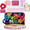 First Period Pal Pack to-Go Kit | 24 pcs | First Period Kit for Tweens | Teen Period Kit| Discrete Period Bag, Pads, Panty Liners, Period Kits for Tweens 10-12 (Color Burst)