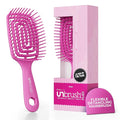 FHI Heat UNbrush Flex Detangling Brush — Ultra-Flexible, Pain-Free Hair Brush Detangler with DuoFlex Anti-Static Bristles for Removing Tangles, Massaging Scalp & Faster Styling - Pink