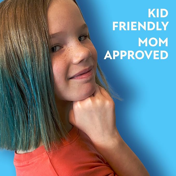 Fun In by Sun In Temporary Hair Color with Easy Brush Applicator for Kids, Teens & Adults - Washable One day color for Festivals, Events & Parties - All Hair Types