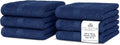 100% Cotton Wash Cloth for face & Body Set of 6, (12 x 12 inches) Sustainable, Soft, Highly Absorbent, Combed Cotton Wash Cloths Pack of 6 for Hotels, Spa, Bathroom, Dorm, Navy Blue