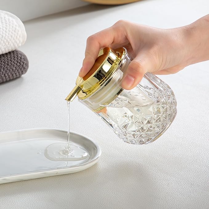 soap Dispenser (Liquid-Clear/Gold -2PACK)