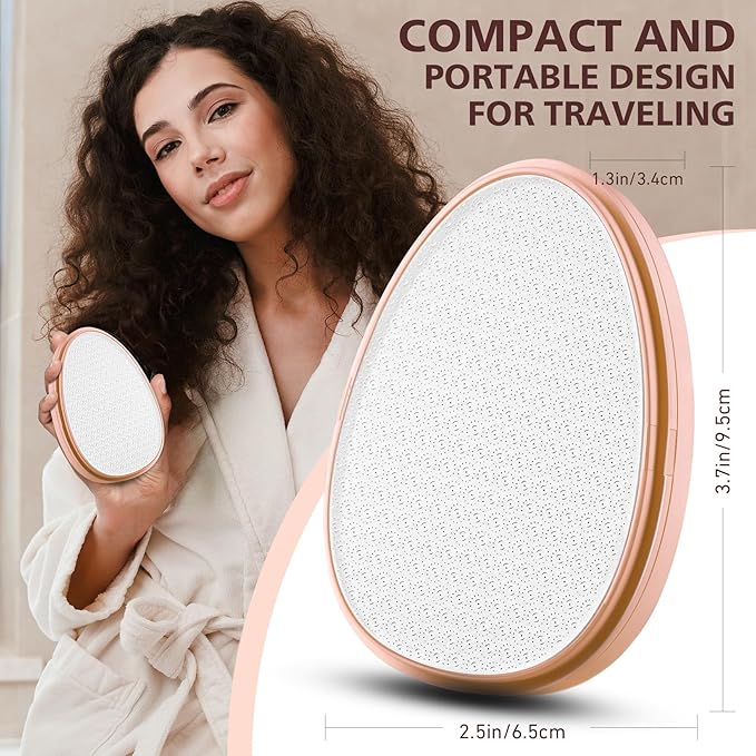 BALUCA Glass Foot File Callus Remover for Feet - Nano Glass Foot Scraper Scrubber Dead Skin Removal for Cracked Heels,Professional Pedicure Tool for Home, Salon, and Travel (Apricot)