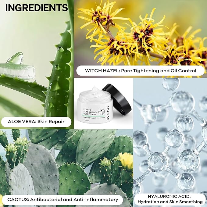 Blackhead Mask for Pore, Blackhead Remover Peel off Strips, Nose Plants Pore Cleanser, Aloe Refreshing Pore Peel Off Mask with 100 pcs Strips (1.7oz)