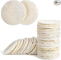 25 PCS Natural Loofah Exfoliating Face Scrub Pads, 2.36in Face Body Scrub Pads, Loofa Sponges Facial Exfoliating Pads for Makeup & Dead Skin Removal, Cleansing Skin for Women and Men