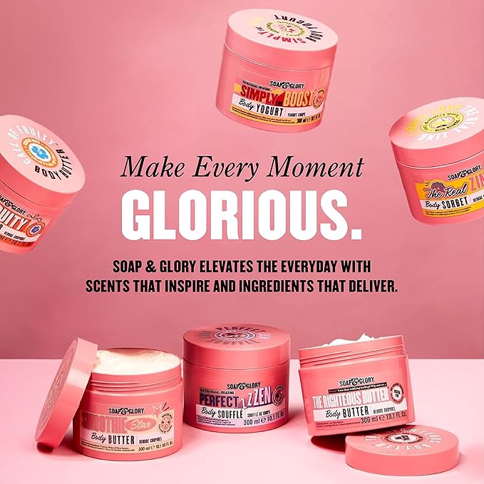 Soap & Glory Original Pink Exfoliating Body Scrub - Body Exfoliator & Dead Skin Remover with Mandarin Extract for Smooth, Radiant Skin - Rose & Bergamot (6.7 fl oz)
