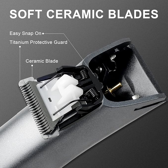 Manscape Trimmer for Men - IPX7 Waterproof Ball/Body Trimmer w/LED Light & Ceramic Blade, 120Min Groomer for Pubic/Groin/Chest, USB-C Fast Charge, No Nicks, Gifts for Him Dad Husband