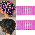 20Pcs Women's Perm Rods Set for Natural Hair Purple Cold Wave Hair Rollers for Curling and Styling All Hair Lengths - DIY Hairdressing Tools