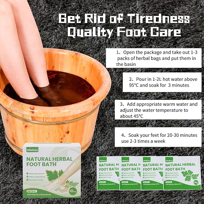 Natural Mugwort/Wormwood Herbal Foot Soak,Lymphatic Ginger Foot Bath Bag, Anti-Swelling Foot SPA Promote Metabolism, Foot Care 15g/PCS (16PCS)