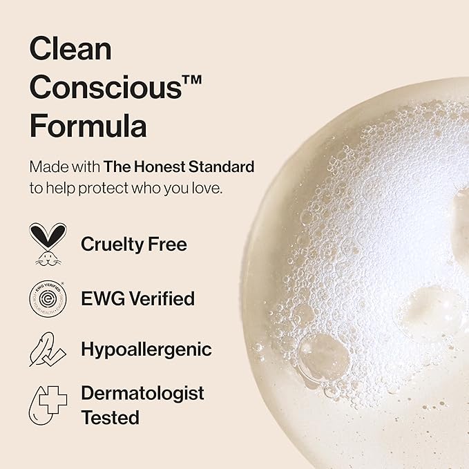 The Honest Company 2-in-1 Cleansing Shampoo + Body Wash, Gentle Enough for Baby, Dermatologist Tested, Tear-Free, Hypoallergenic, Fragrance-Free