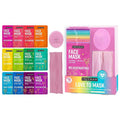 Freeman 14 Piece Love To Mask Variety Pack, Facial Masks For All Skin Types, Hydrate, Detoxify, & Clear Skin, Exfoliating Scrub, Bonus Headband and Skin Buffer, Face Masks Are Cruelty-Free & Vegan