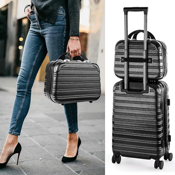 14-Inch Makeup Train Case Hardshell PC+ABS Travel Cosmetic Organizer, Makeup Storage Box for Toiletry Durable Portable Gifts for Women.