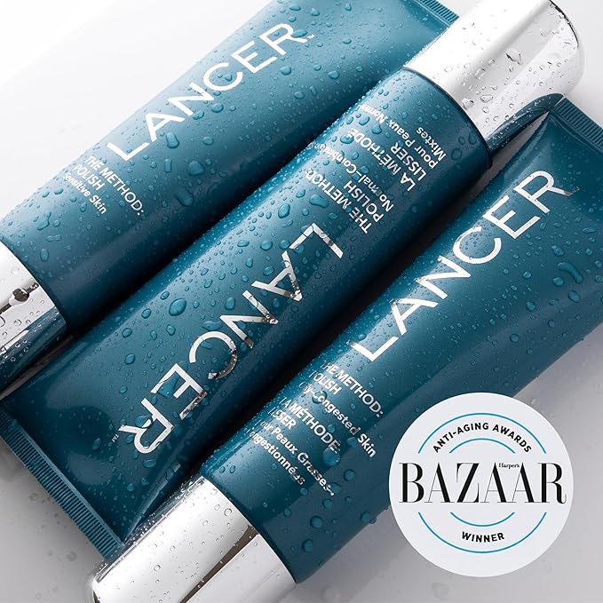 Lancer Skincare The Method: Polish Facial Exfoliator, Daily Exfoliating Face Scrub with Natural Minerals, Normal Combination Skin, 8 Fluid Ounces