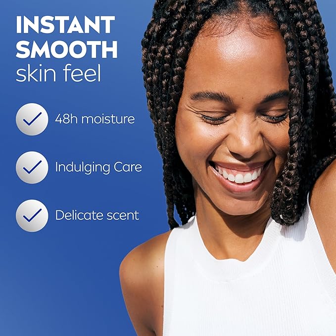 NIVEA Oil Infused Vanilla and Almond Oil Body Lotion for Women,Fast-Absorbing and Non-Greasy Vanilla Scented Lotion Moisturizes for 48 Hours,16.9 Fl Oz Pump Bottle,(Pack of 6)