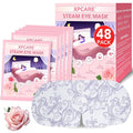 XPCARE 48 Pack Steam Eye Masks for Dry Eyes, Self Heated Steam Warm Eye Mask, Disposable Heated Eye Mask for Dark Circles, Puffy Eyes, Relief Stress Eye Fatigue（Rose）