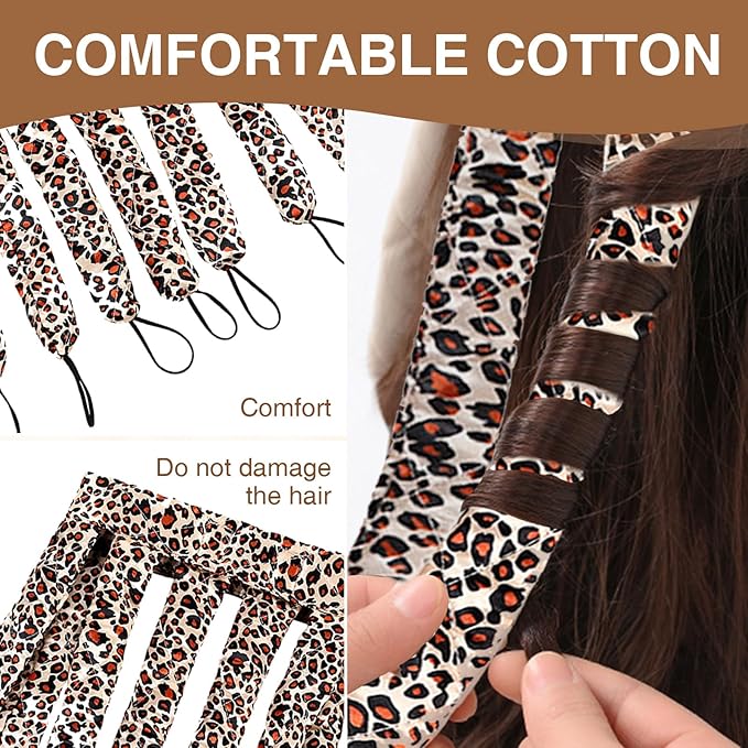 Satin Heatless Curling Rod Headband for Long Hair, Overnight No Heat Hair Curler with Adjustable Strap for Women & Girls