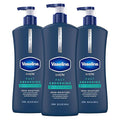 Vaseline Men's Healing Moisture Hand & Body Lotion For Dry or Cracked Skin Fast Absorbing Non-Greasy Lotion for Men 20.3 oz, Pack of 3