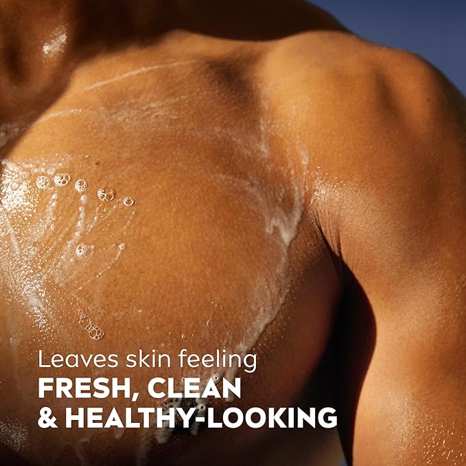 NIVEA Men Active Clean Body Wash with Natural Charcoal for Normal to Oily Skin, 3-in-1 Charcoal Body Wash, Face and Hair, Draws Out Dirt and Impurities, 30 Fl Oz Bottle