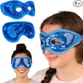 LIFE WORKS 2-Pack Eye Mask Set with Cutout, Hot or Cold Therapy for Puffy Eyes, Dark Circles, Headaches, and Migraines, Soft Gel Beads & Liquid Gel for Cooling or Warming Comfort