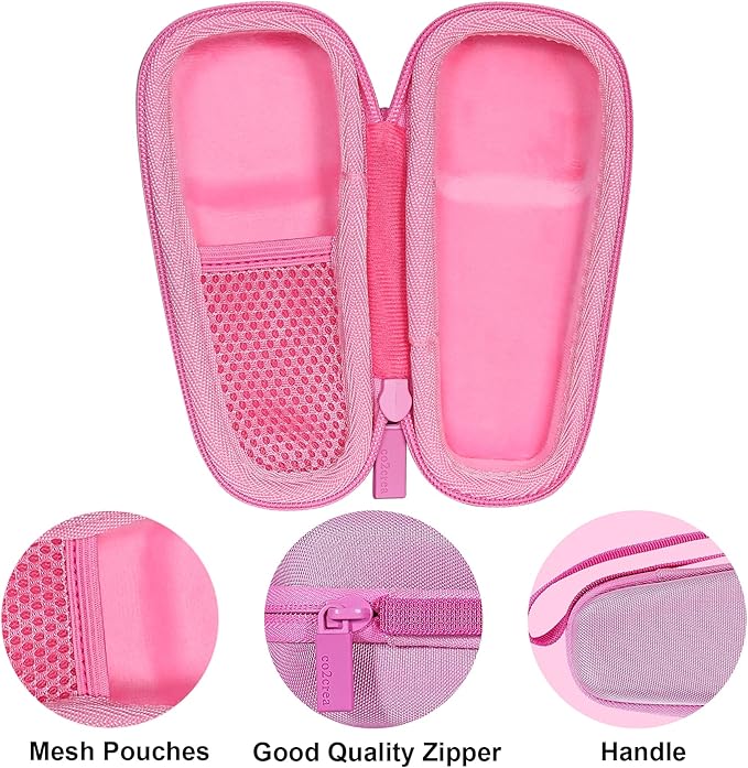 co2CREA Hard Carrying Case Compatible with NågraCoola CLIE 2 1 Sonic Facial Cleansing Brush (Pink)