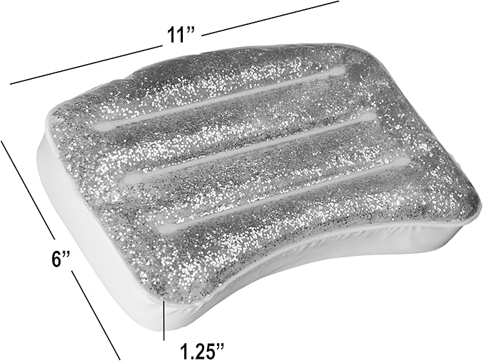 1pc Spa Pillow, Glitter Gel Cooling Bathtub Hot Tub Relaxation Cushion, Accessory Product Woman Gift