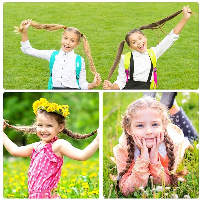 180Pcs Black Hair Ties No Damage Value Size Ouchless Elastics Hair Bands Ponytail Holders Rubber Bands Bull Pack For Women Girls or Men