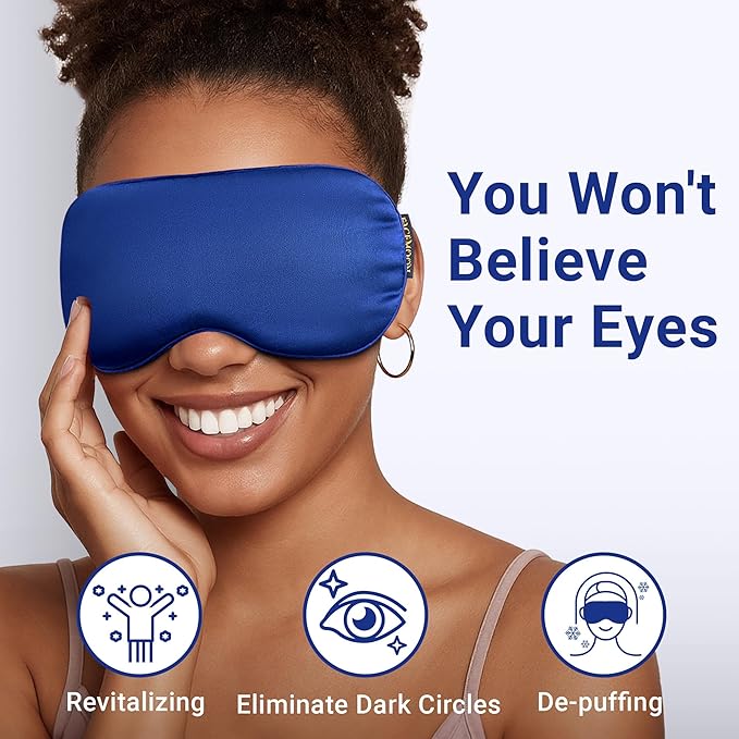 Hsa Store Eligible Items Fsa: Cold Compress for Migraines Headache Puffiness Dark Circles, Face Ice Pack for Sleep Puffy Eyes, Reusable Cooling Gel Eye Mask (Blue)
