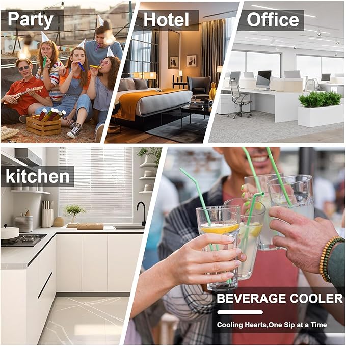 Compact Mini Fridge - 24 Cans/0.9 Cu.Ft Beverage Refrigerator with Mirrored Door & Digital Thermostat, Small Cosmetics Cooler for Skincare, Drinks, Food,Bedroom, Office, Dorm,Black