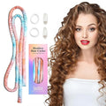 Lanzhire No Heat Curling Headband for Overnight Curls - Small Curling Rod for Long & Short Hair, Tie Dye Orange