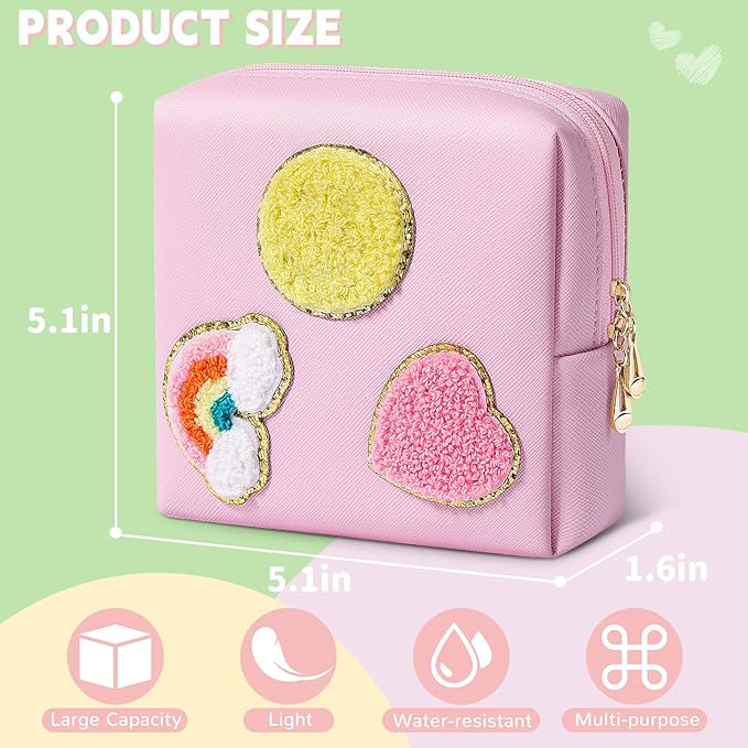 Period Bag for Teen Girls Shark Week Pouch Portable Sanitary Pad Bags for Period Teen Period Pads Pouch for Panty Liners, Tampons, Menstrual Cup - Mint
